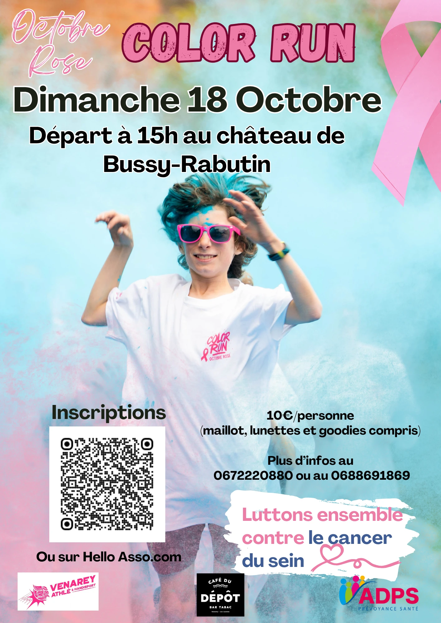 Affiche Octobre Rose Color Run 2026